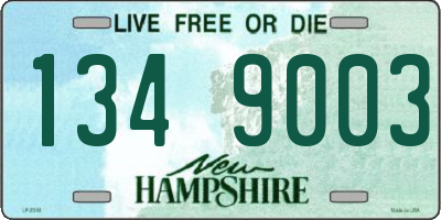 NH license plate 1349003
