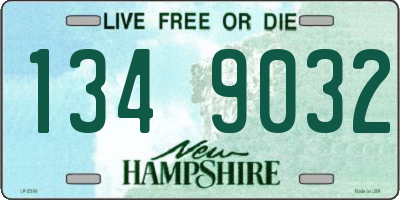 NH license plate 1349032