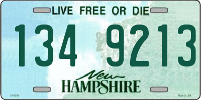 NH license plate 1349213