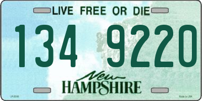 NH license plate 1349220