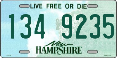 NH license plate 1349235