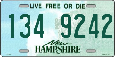 NH license plate 1349242