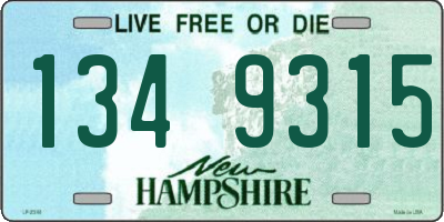 NH license plate 1349315