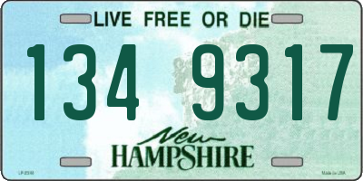 NH license plate 1349317