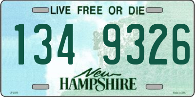 NH license plate 1349326
