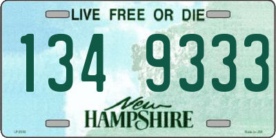NH license plate 1349333