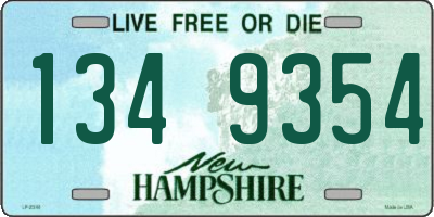 NH license plate 1349354
