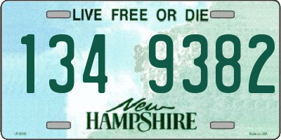 NH license plate 1349382