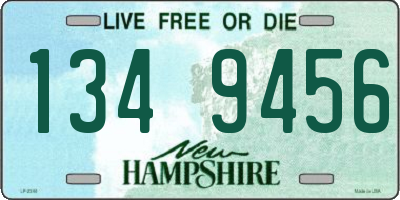 NH license plate 1349456