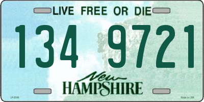 NH license plate 1349721