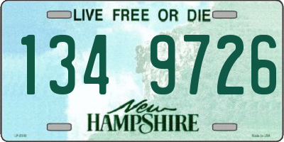 NH license plate 1349726