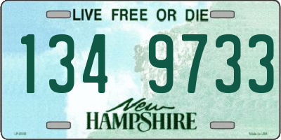 NH license plate 1349733