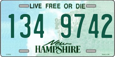 NH license plate 1349742