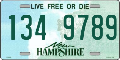 NH license plate 1349789
