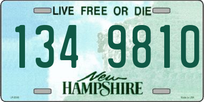 NH license plate 1349810