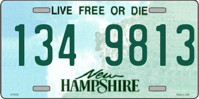 NH license plate 1349813