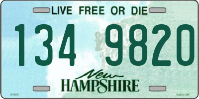 NH license plate 1349820
