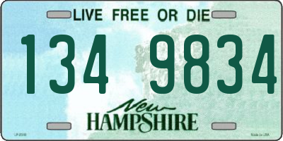 NH license plate 1349834