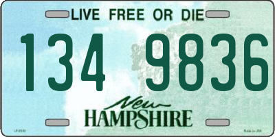 NH license plate 1349836