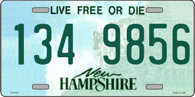 NH license plate 1349856