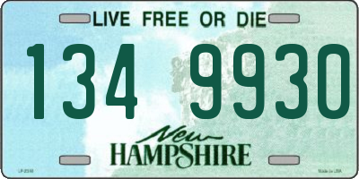 NH license plate 1349930