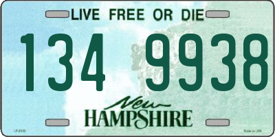NH license plate 1349938