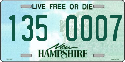 NH license plate 1350007