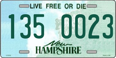 NH license plate 1350023