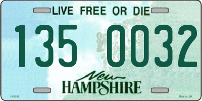 NH license plate 1350032