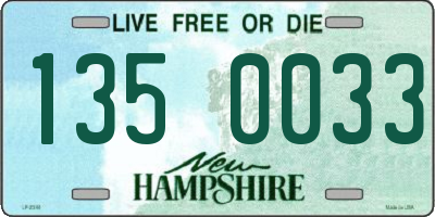 NH license plate 1350033