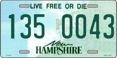 NH license plate 1350043