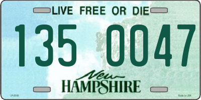 NH license plate 1350047