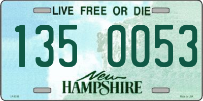 NH license plate 1350053