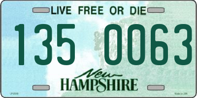 NH license plate 1350063