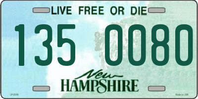 NH license plate 1350080
