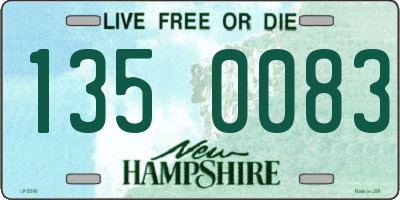 NH license plate 1350083