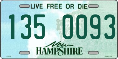 NH license plate 1350093