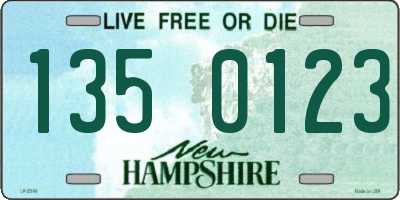 NH license plate 1350123
