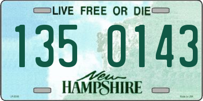 NH license plate 1350143