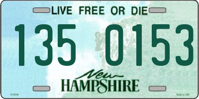 NH license plate 1350153