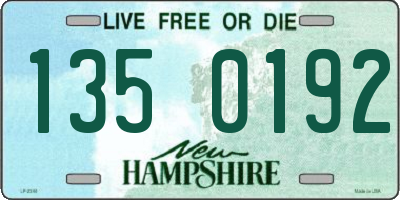 NH license plate 1350192