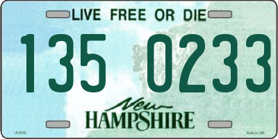 NH license plate 1350233