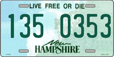 NH license plate 1350353