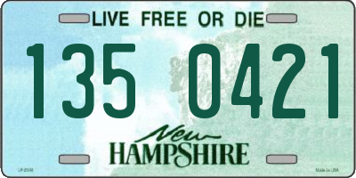 NH license plate 1350421