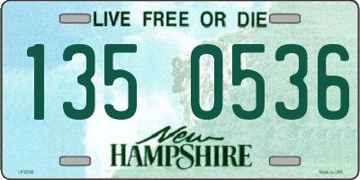 NH license plate 1350536