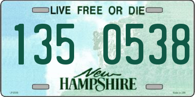 NH license plate 1350538