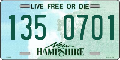 NH license plate 1350701