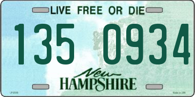 NH license plate 1350934