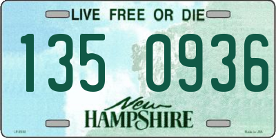 NH license plate 1350936