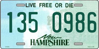 NH license plate 1350986